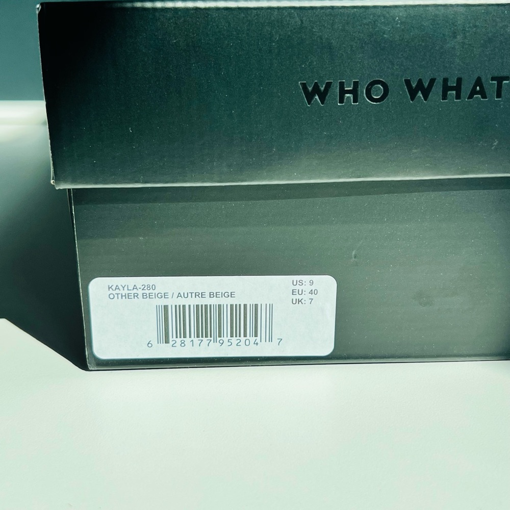 BNWT Cream with black heel, low heel slides - Picture 5 of 10